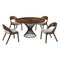 Armen Living Cirque and Polly 5 Piece Walnut Round Dining Set SETCQDIWA5C - alternate 1